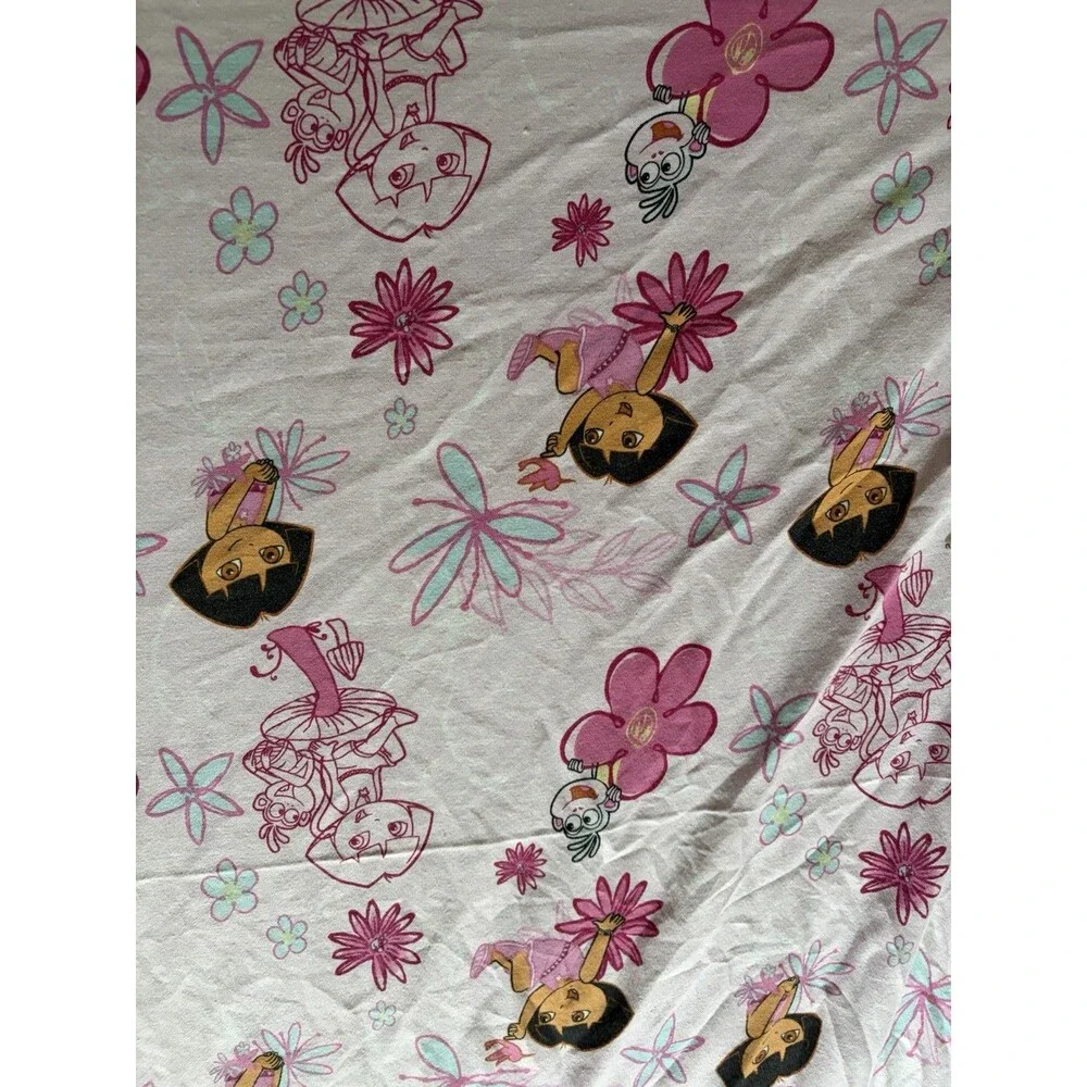 VTG Y2K Dora The Explorer Twin Single Bet Sheet Set Flat & Fitted